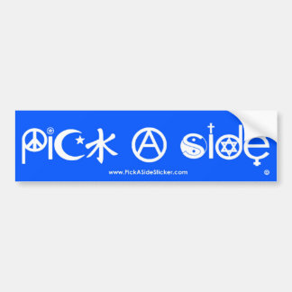 Kies een zijkant Bumpersticker