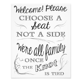 Kies een Zitplaats niet een Kant Foto Afdruk