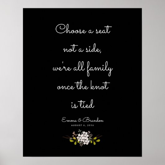 Kies een Zitplaats, niet een Tijdbordje van de Ker Poster (Voorkant)