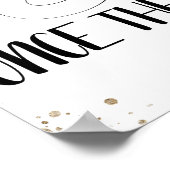 Kies een zitplaats zonder zijbalken en gouden brui poster (Hoek)