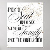 Kies een zitplaats zonder zijbalken en gouden brui poster (Voorkant)