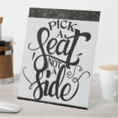 Kies een zitplaats zonder zijband reclamebord met voetstuk (Insitu)