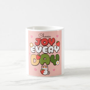 Kies elke dag voor Joy Schattige Cat & Kawaii Koffiemok