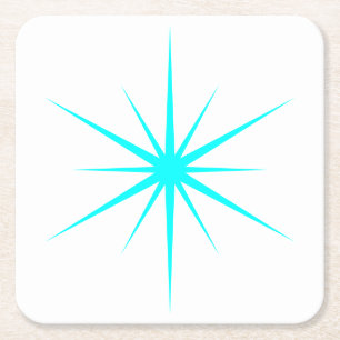 Kies elke kleur uit de middeleeuwse moderne atooms vierkante kartonnen onderzetter