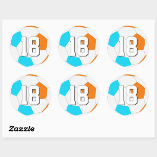 kies ELKE teamkleuren jongens meisjes voetbal Ronde Sticker