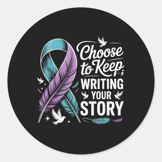 Kies ervoor om je verhaal internationaal te blijve ronde sticker (Voorkant)