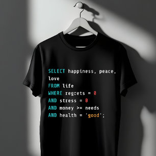 KIES Geluk SQL Programmeur T-shirt