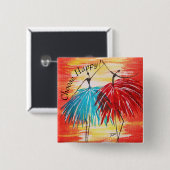 Kies Happy Button (Voorkant /achterkant)