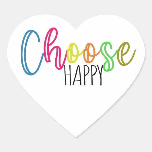 Kies Happy Hart Sticker (Voorkant)