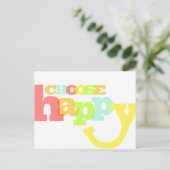 Kies happy quote briefkaart (Staand voorkant)