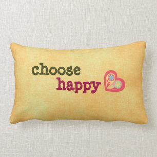 Kies Happy Quote Pillow Kussen