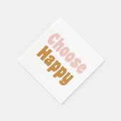 Kies Happy Retro Lettering in Blush en Mustard Servet (Hoek)