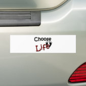 Kies het Leven Bumpersticker (Op auto)