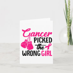 Kies het verkeerde meisje borstkanker bewustzijn kaart