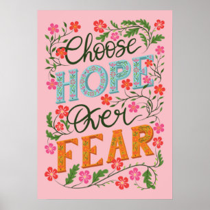 Kies Hoop boven Motivatie prijsopgave voor angst Poster