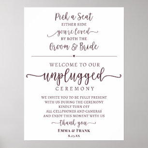 Kies in Merlot een Seat Unplugged Ceremony Poster