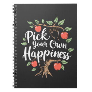 Kies Je Eigen Geluk Appel Pluk Seizoen Herfst Notitieboek