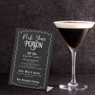 Kies Je Gif RIP 20s Bar Dranklijst Reclamebord Met Voetstuk