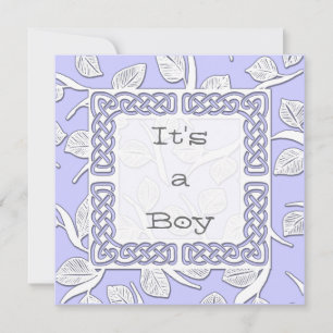 Kies je kleur geweven rand baby aankondiging