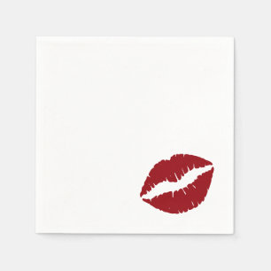 Kies Je Lippenstift Kleur Kus Print Servet