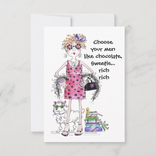 Kies je mannen als Chocolade, Sweetie...rijk, (Voorkant)