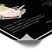 Kies je Poison Skelet Bride & bruidegom Cocktails Poster (Hoek)