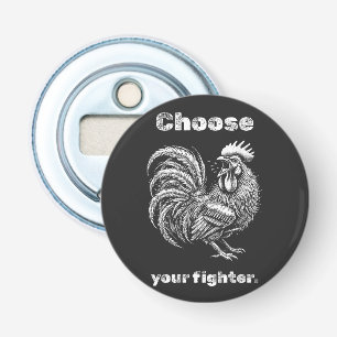 Kies je vechter – Duivel Haantje. Button Flesopener