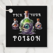 Kies je vergif Halloween cocktail party Bedankjes Labels (Voorkant)