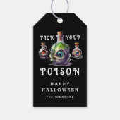 Kies je vergif Halloween cocktail party Cadeaulabel (Voorkant)