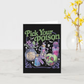 Kies je vergif,  prinses Halloween Kaart (Gele Bloem)