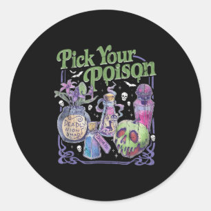 Kies je vergif,  prinses Halloween Ronde Sticker