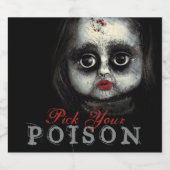 Kies je vergif spookt Halloween feest Likeurfles Etiket (Enkel label)