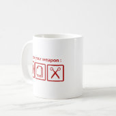 Kies je wapen koffiemok (Voorkant links)