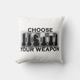 Kies je Weapon Chess Kussen