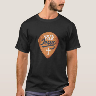 Kies Jezus Gitarist Gitarist Muzikant Geloof T-shirt