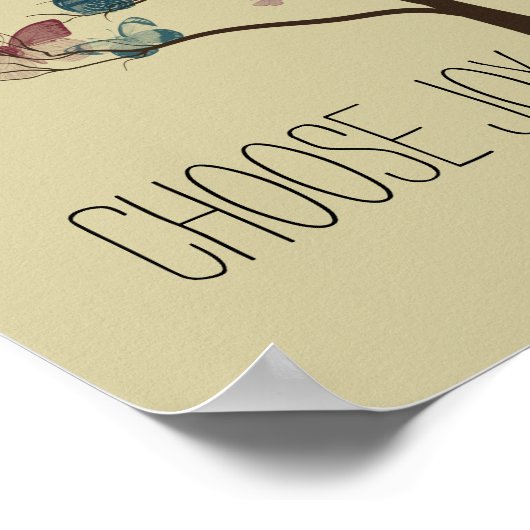 Kies Joy Butterflies-structuur Poster (Hoek)