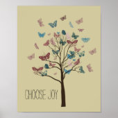 Kies Joy Butterflies-structuur Poster (Voorkant)