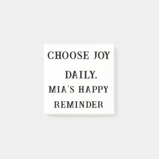Kies Joy Daily – Aangepaste positieve sticky note (Voorkant)