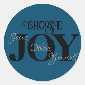 Kies Joy Jesus, anderen, jezelf Ronde Sticker