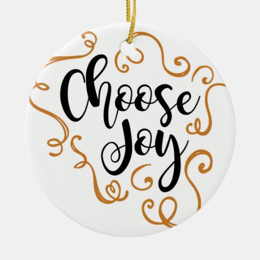 Kies Joy, kerstversiering Keramisch Ornament (Voorkant)