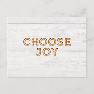 Kies Joy Light Up Style Letters Positieve boodscha Feestdagenkaart
