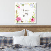 Kies Joy Pastel Floral Canvas Afdruk (Insitu (Slaapkamer))