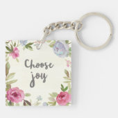 Kies Joy Pastel Floral Sleutelhanger (Achterkant)