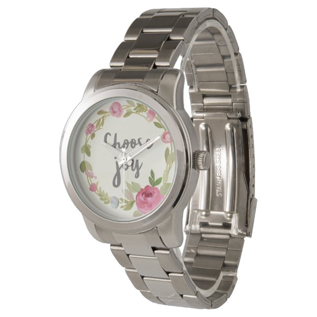 Kies Joy | Roze Rozen Horloge (Gekanteld)