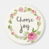 Kies Joy | Roze Rozen Magneet (Voorkant)