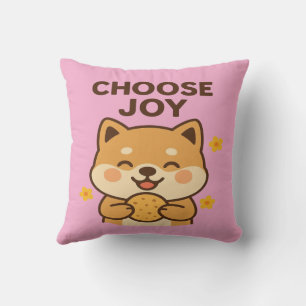 Kies Joy Shiba Inu Kussen Positieve vibes decor