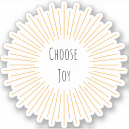 "Kies Joy" Zwart-geel Sticker