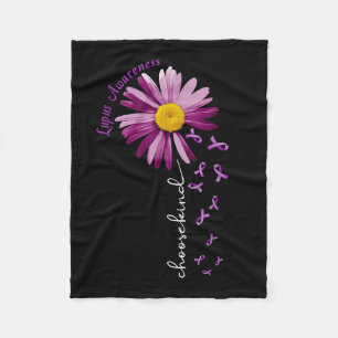 Kies Kind Lupus Awareness Gift Paarse lint Fleece Deken