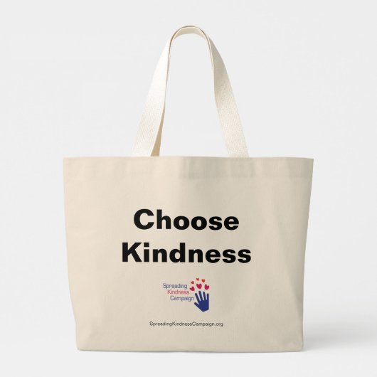 Kies Kindness Large Canvas tas (Achterkant)