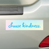 "Kies Kindness." Pastel RegenboogBumpersticker Bumpersticker (Op auto)